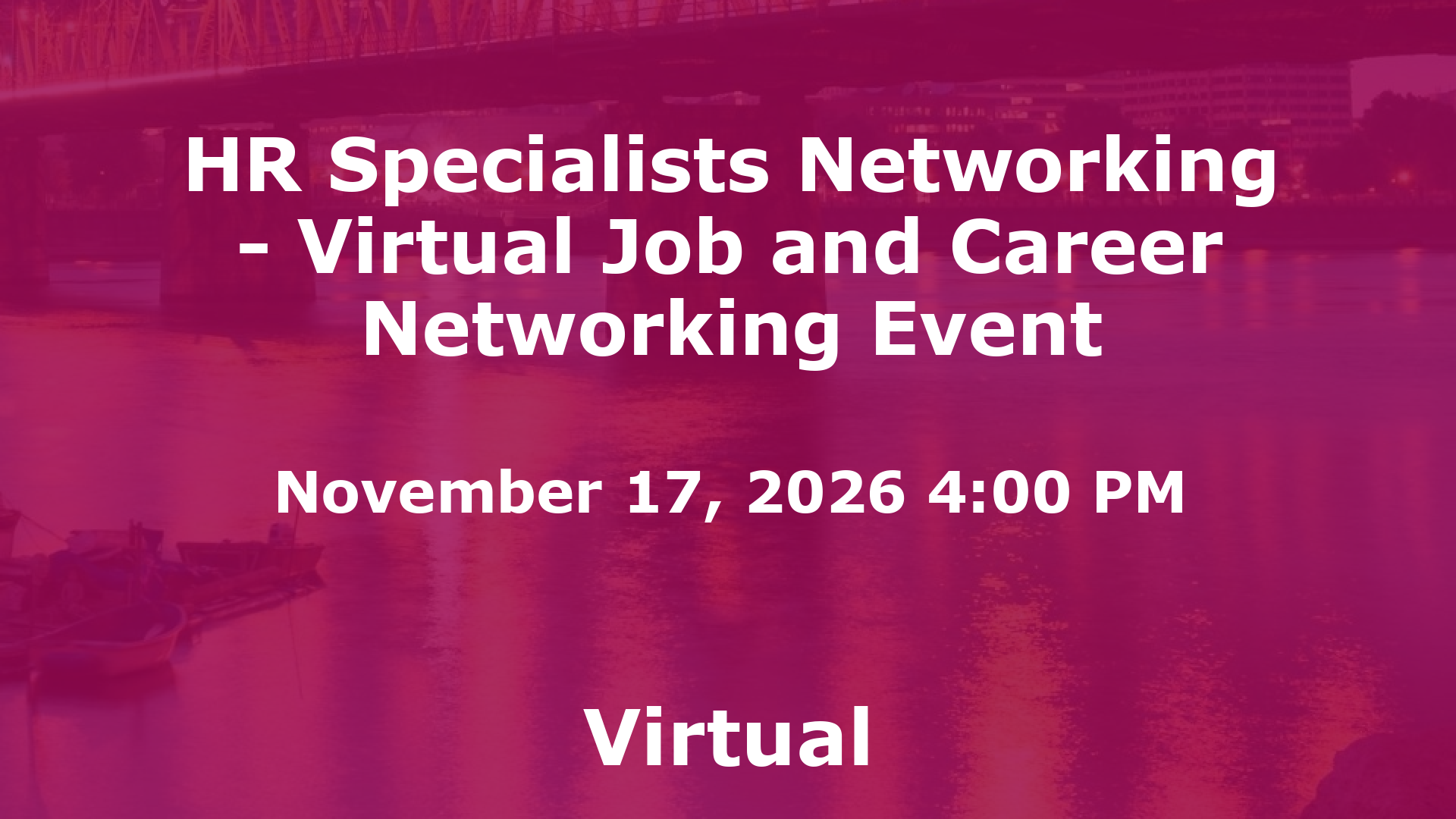 HR Specialists Networking - Virtual Job and Career Networking Event event image